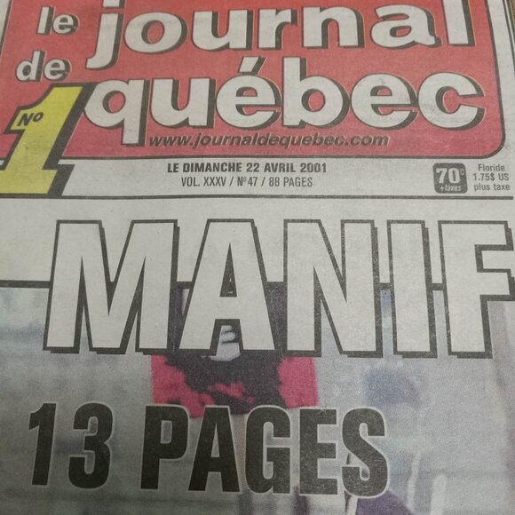 Journal de Québec, dimanche 22 avril 2001 - Picture 3 of 3